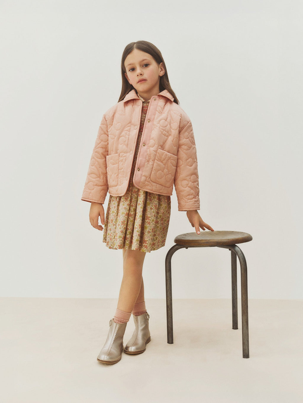 veste réversible et matelassée couleur cerise