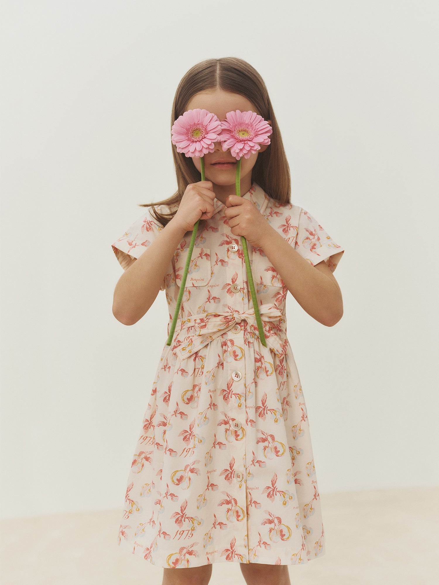 dress with cherry print in organic cotton