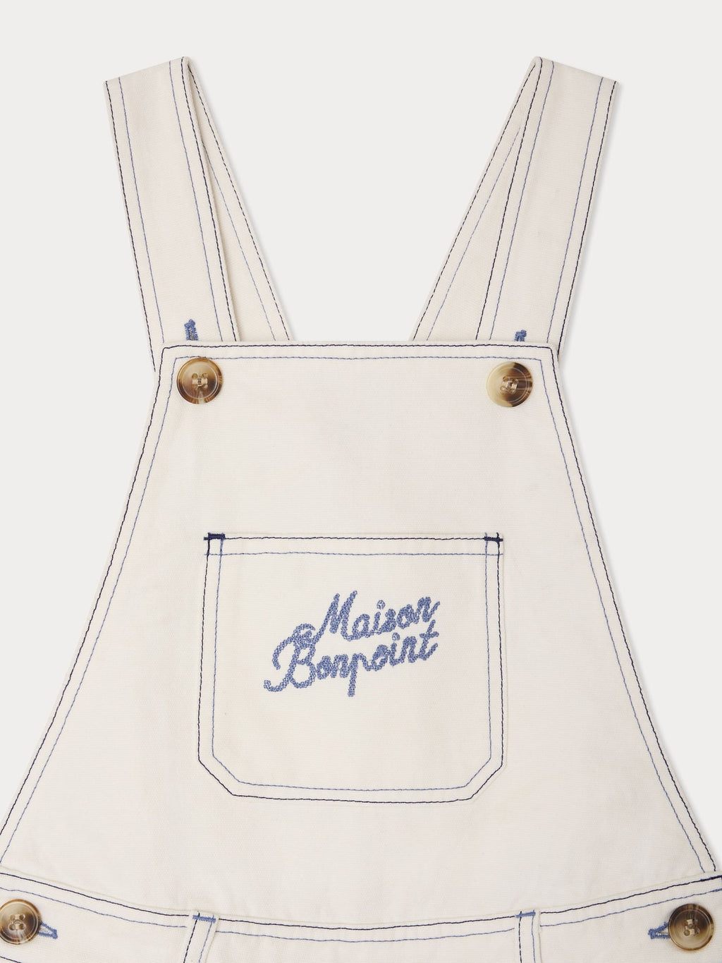 salopette courte en coton biologique