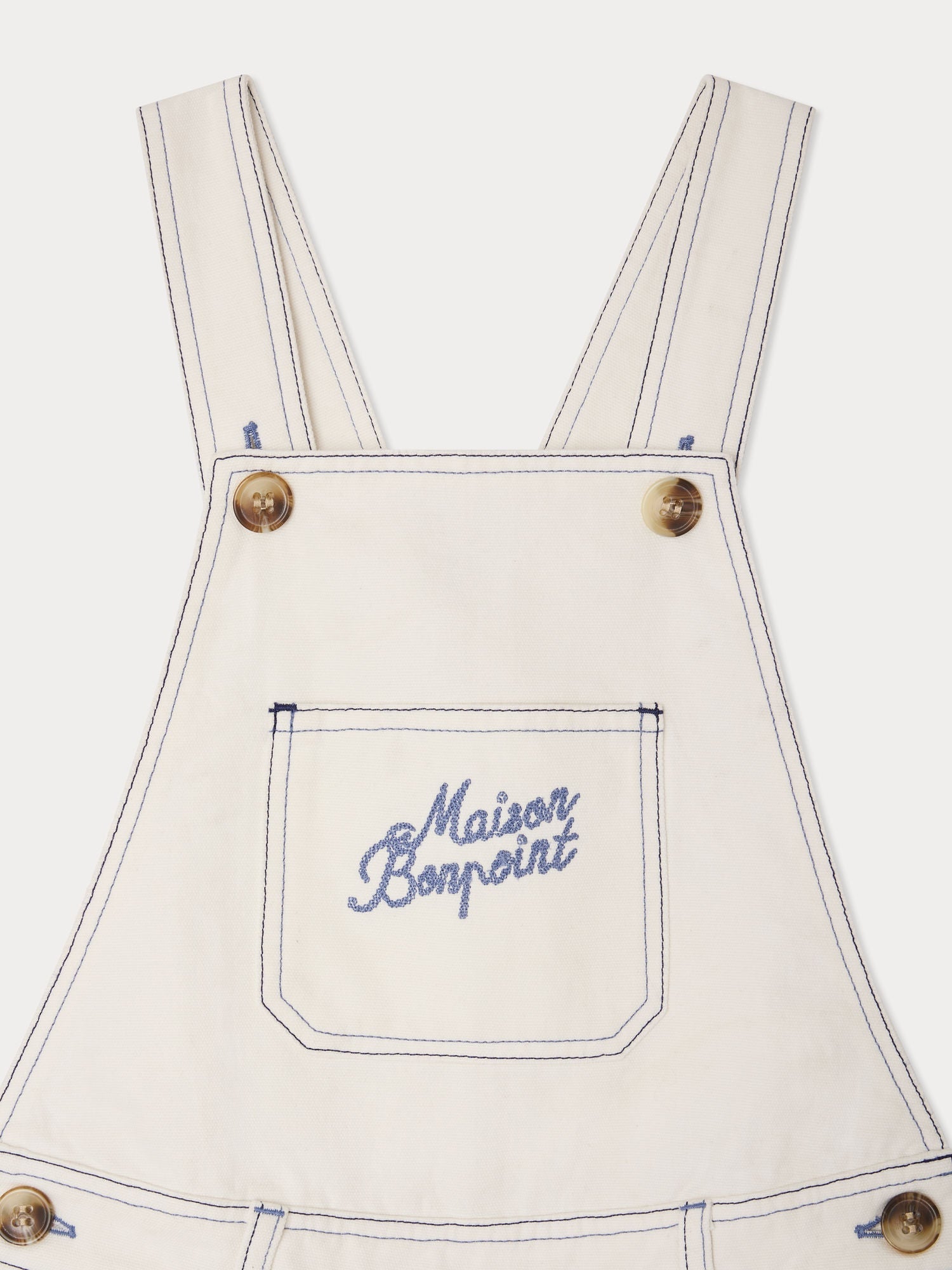 salopette courte en coton biologique
