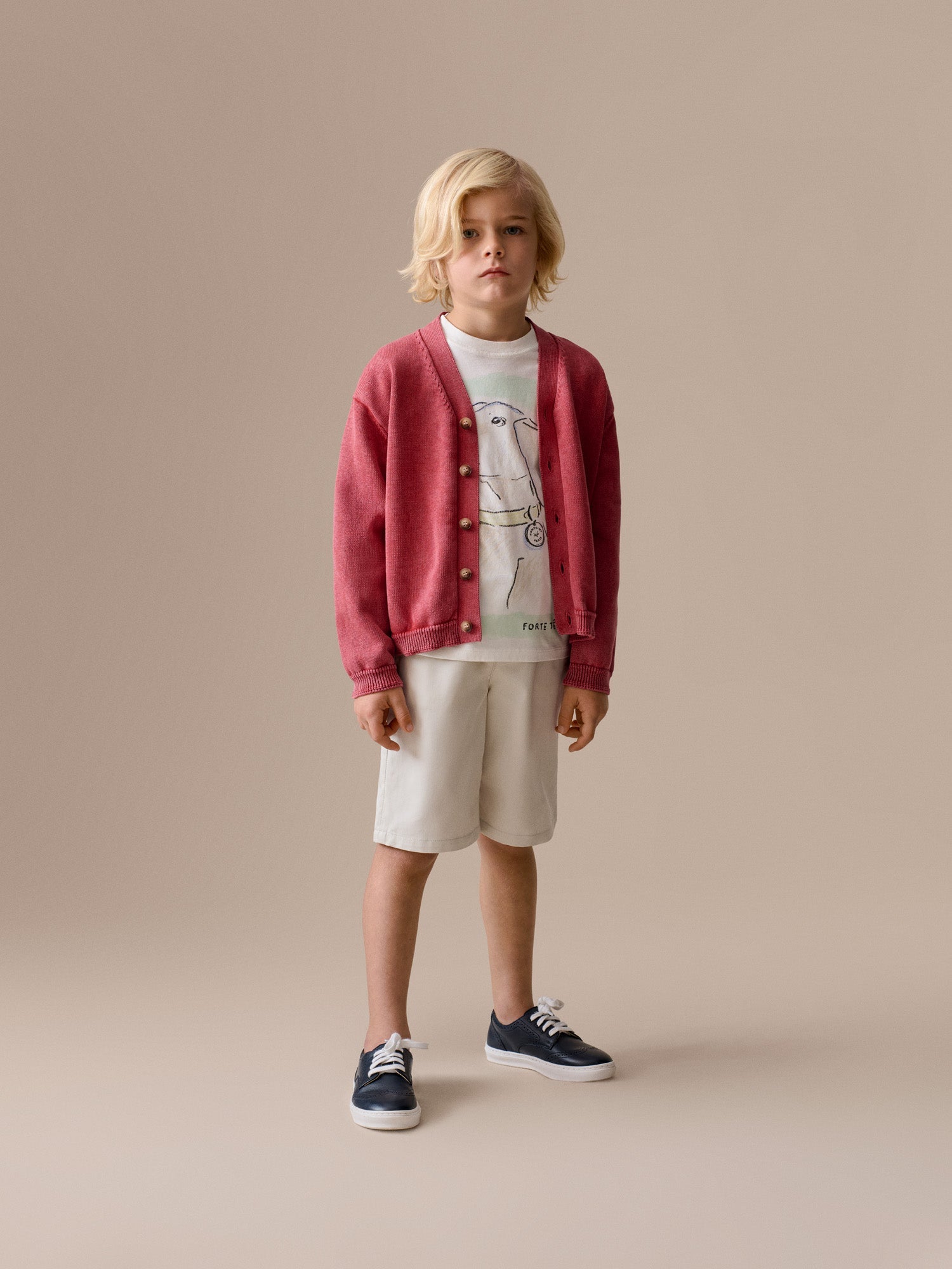 forte-tête printed t-shirt in organic cotton