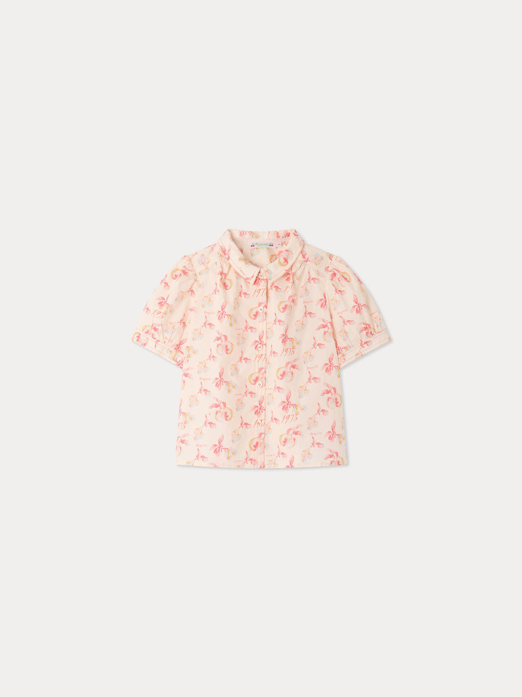 blouse en coton biologique imprimé cerise