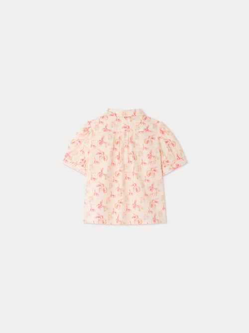 blouse en coton biologique imprimé cerise