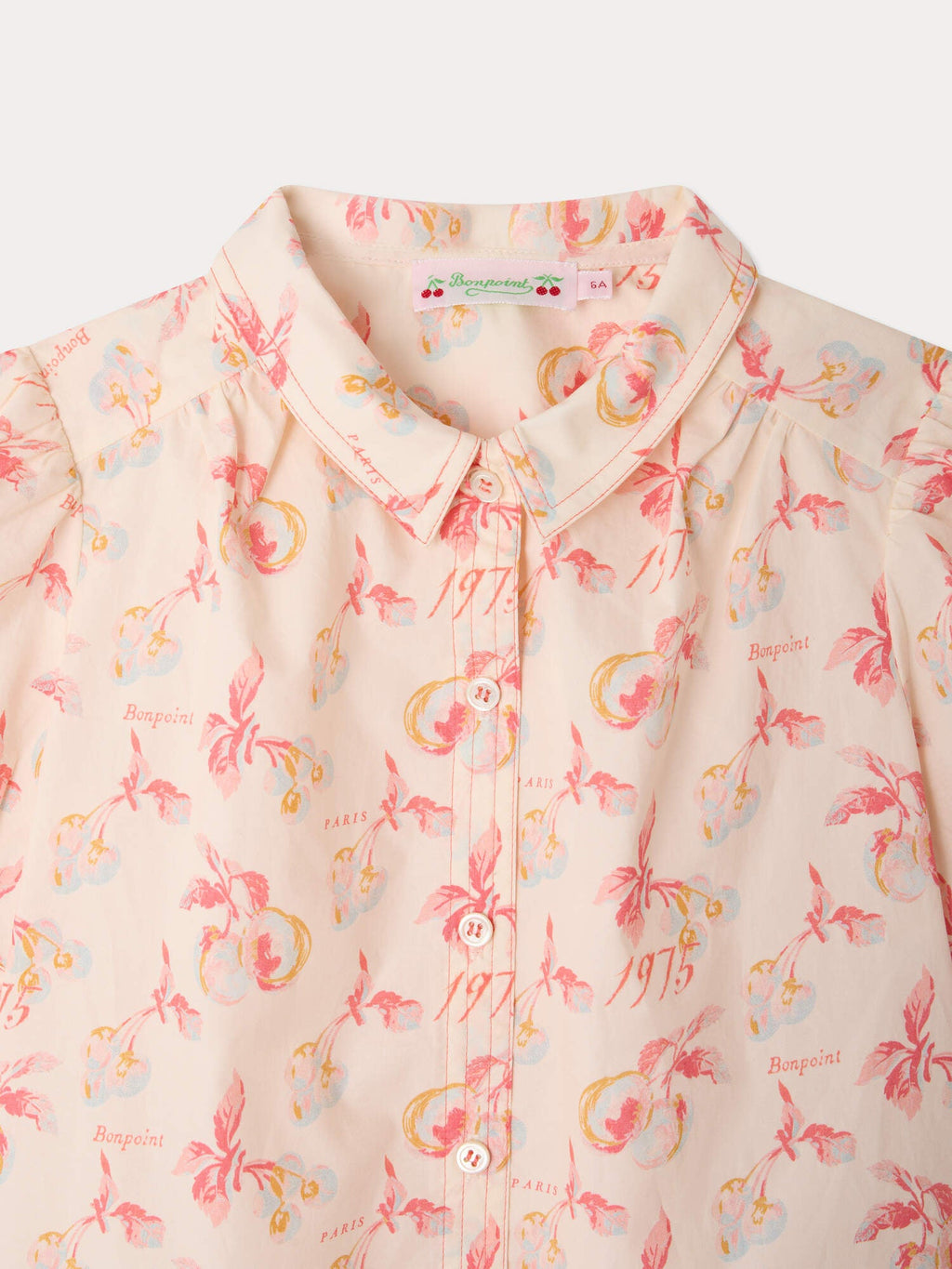blouse en coton biologique imprimé cerise