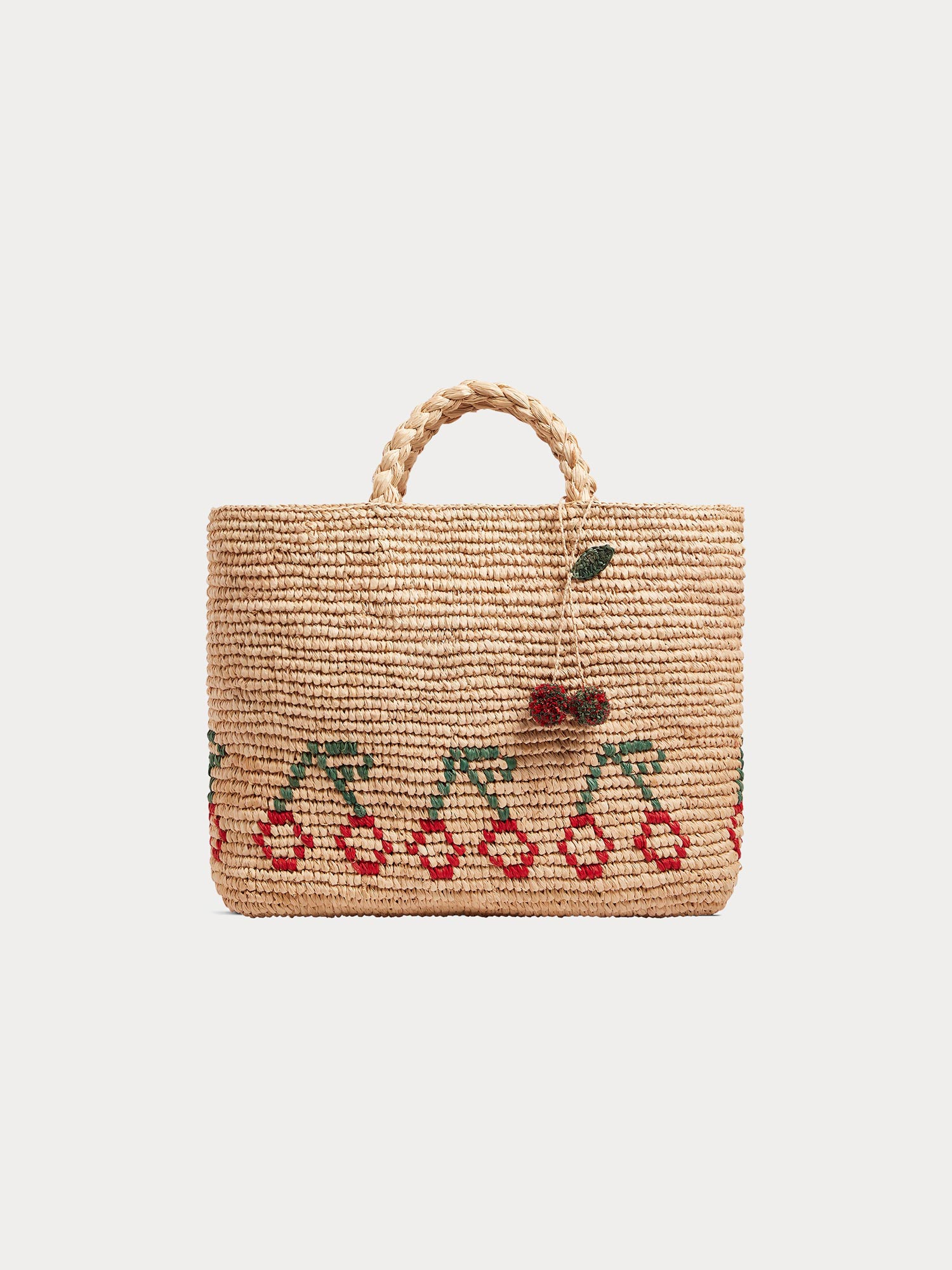 tote bag in raf with red cherries