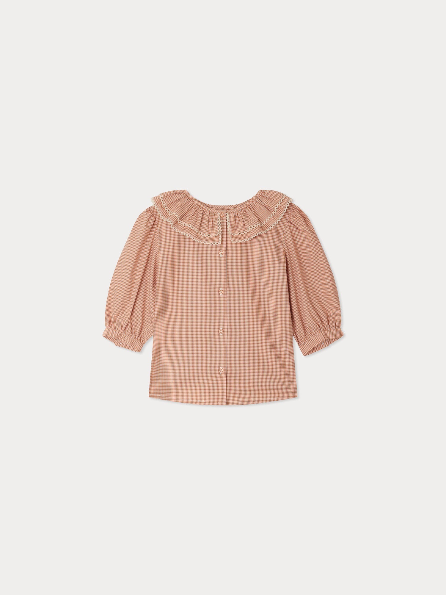 ruffled blouse with checks