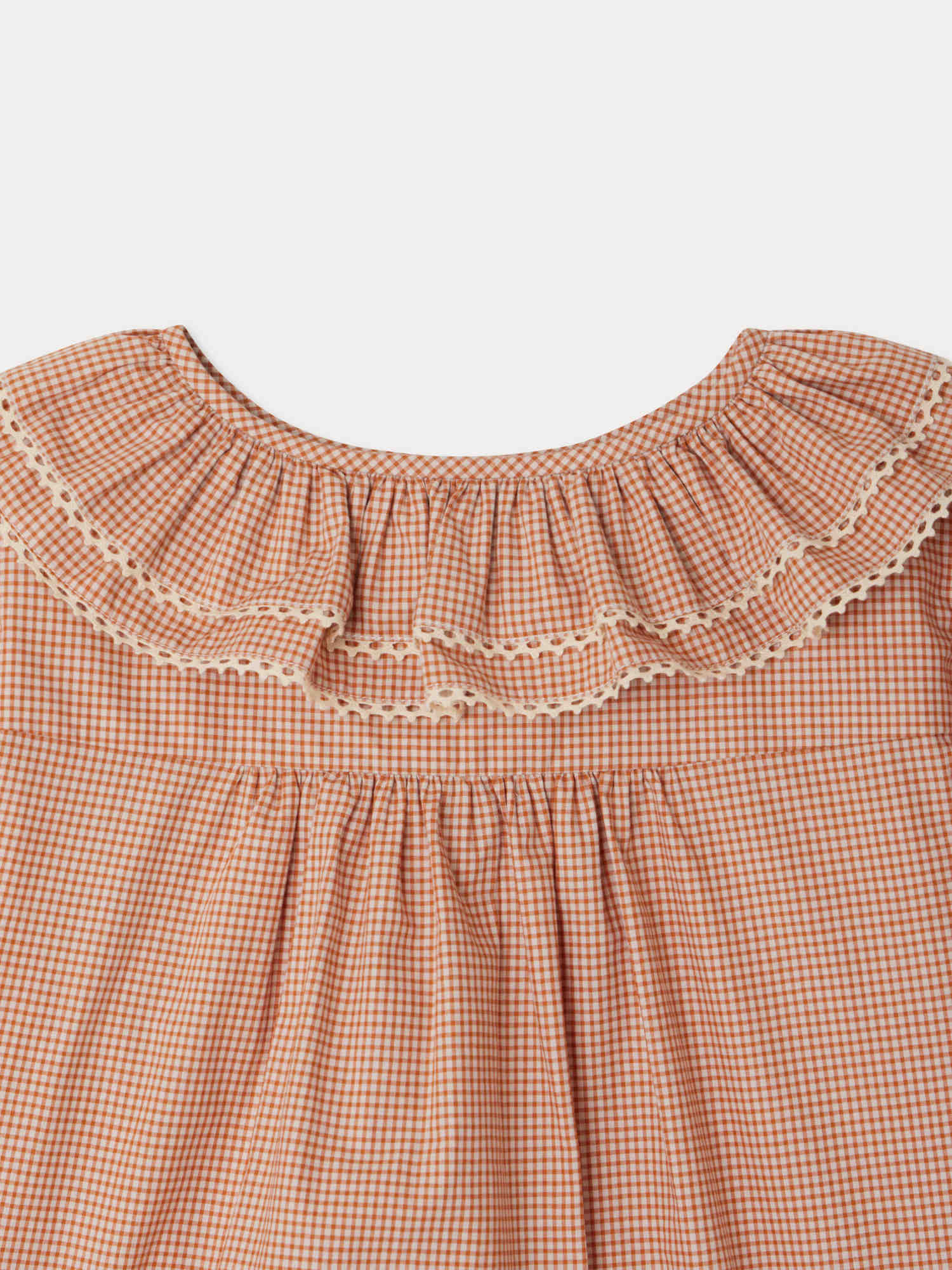 ruffled blouse with checks