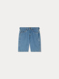 short bermuda bleu en coton biologique