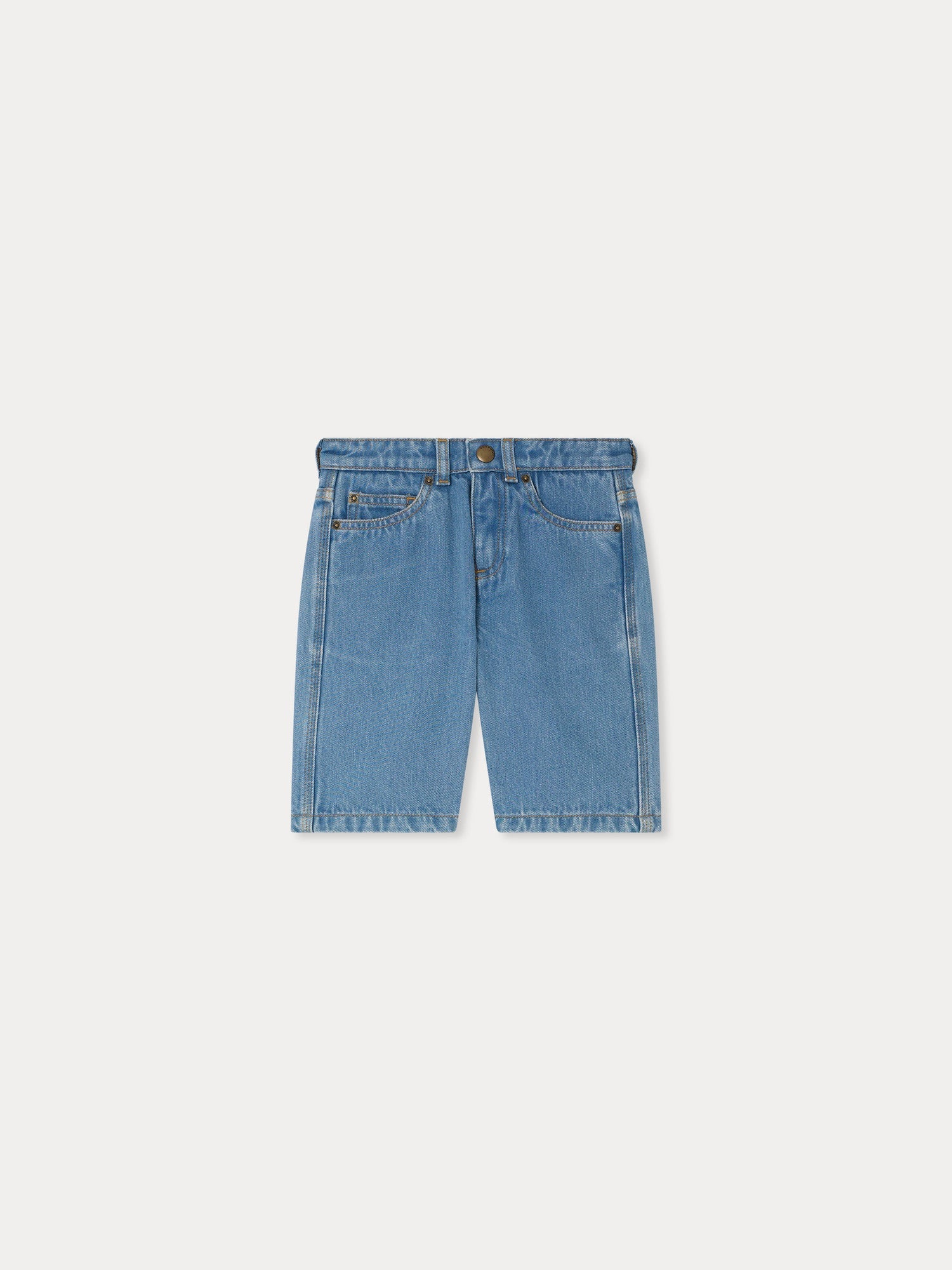 blue Bermuda shorts in organic cotton