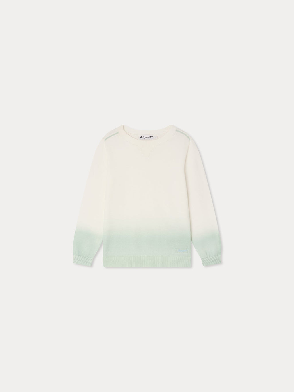 pull vert tie-dye en coton biologique