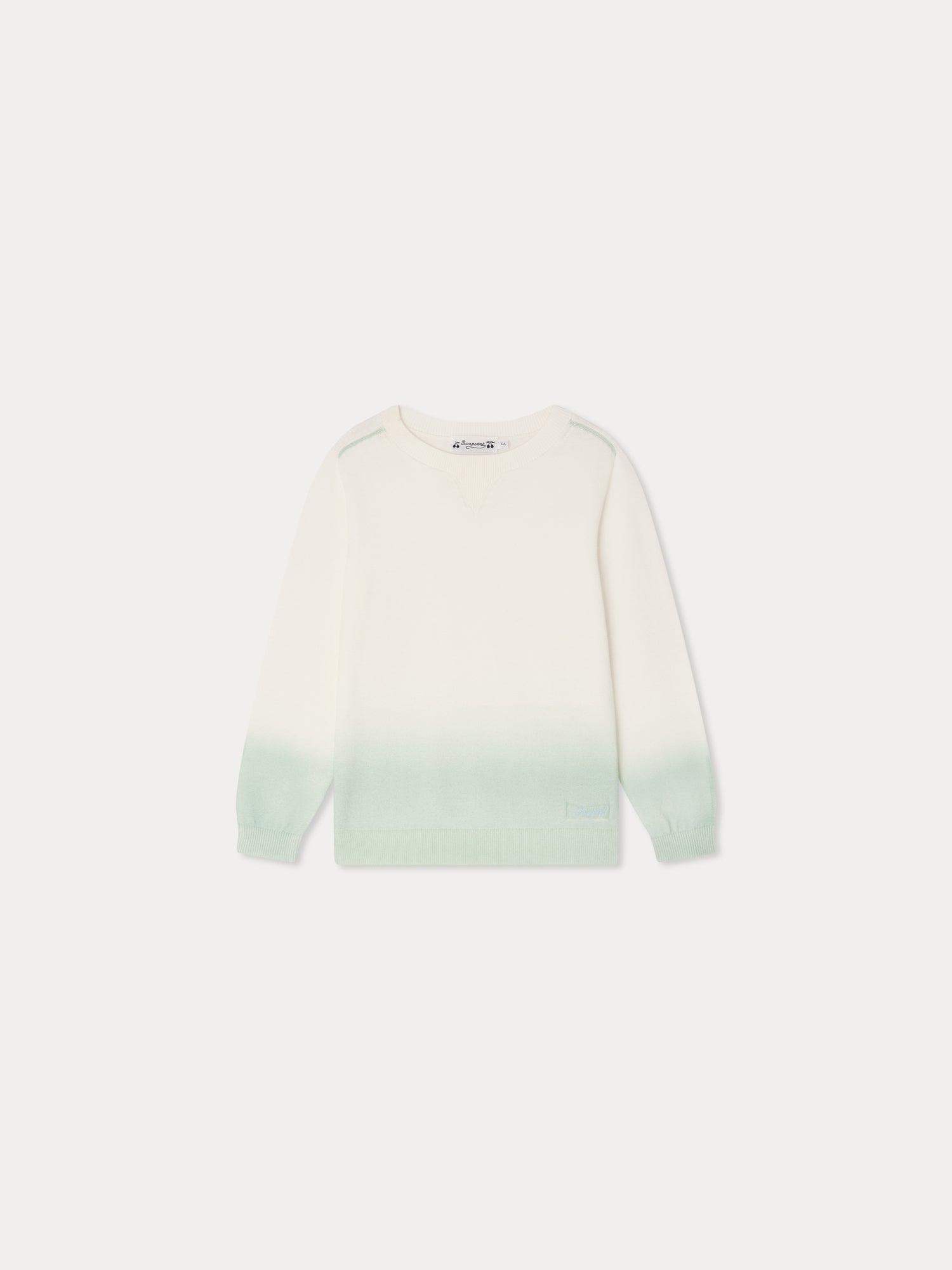 pull vert tie-dye en coton biologique