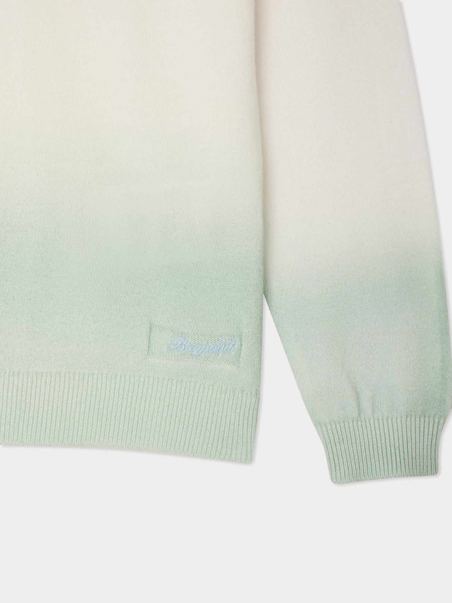 pull vert tie-dye en coton biologique