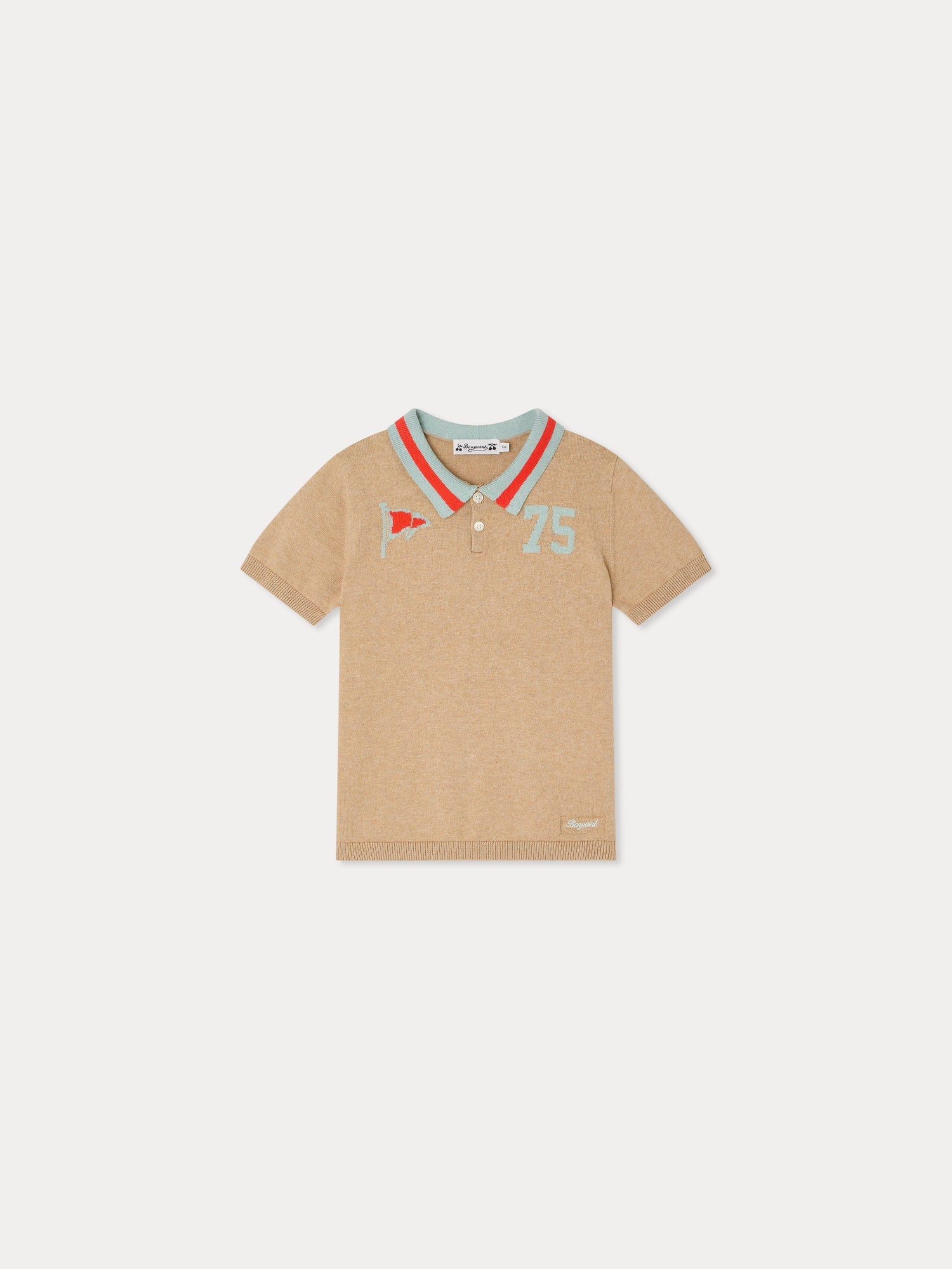 with inlay 75 flag in heather beige
