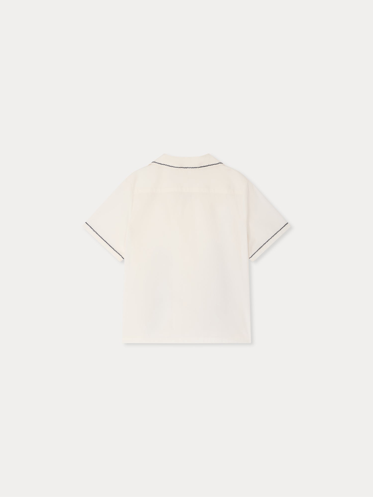 shirt embroidered in organic cotton poplin