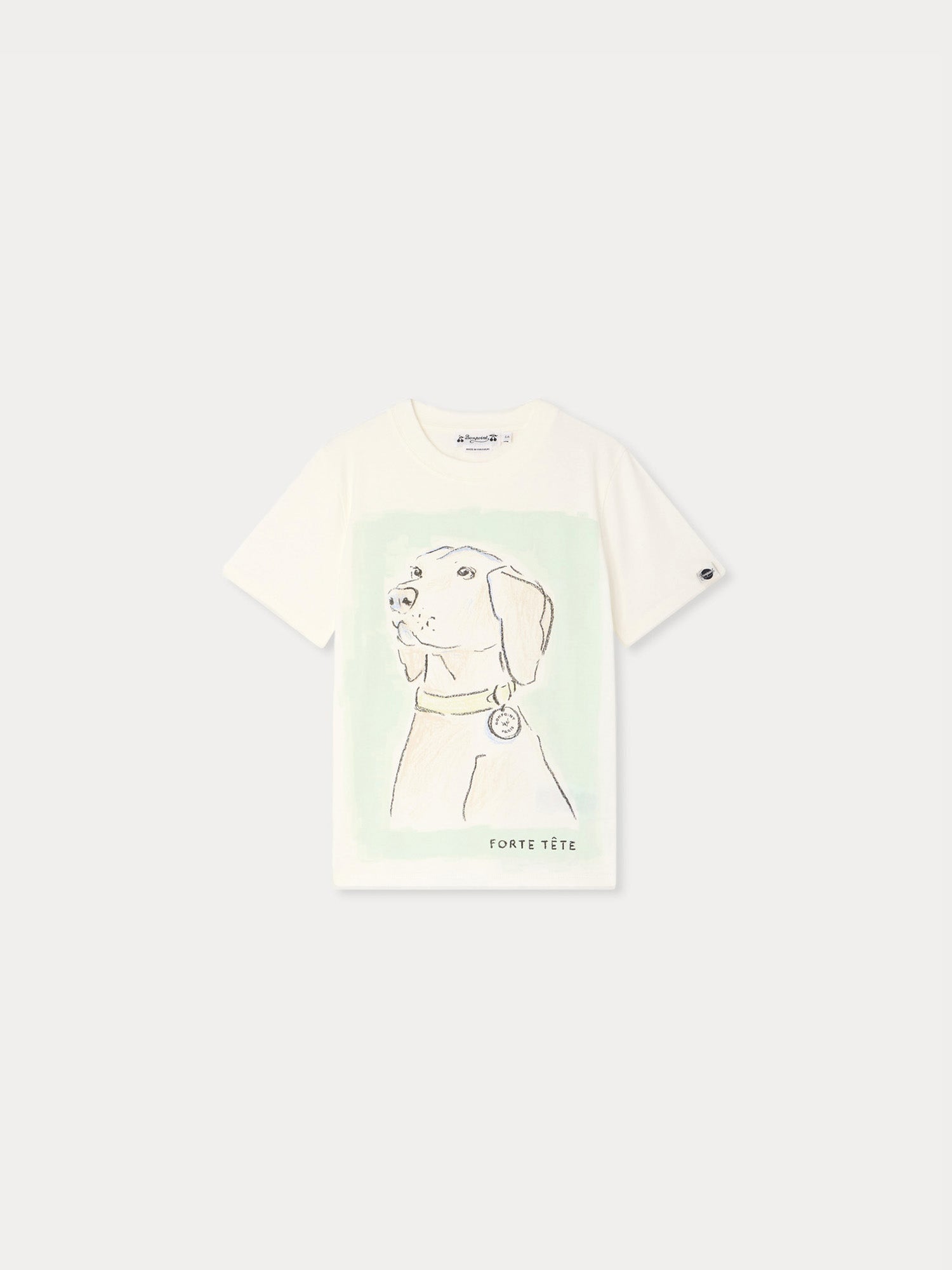 forte-tête printed t-shirt in organic cotton
