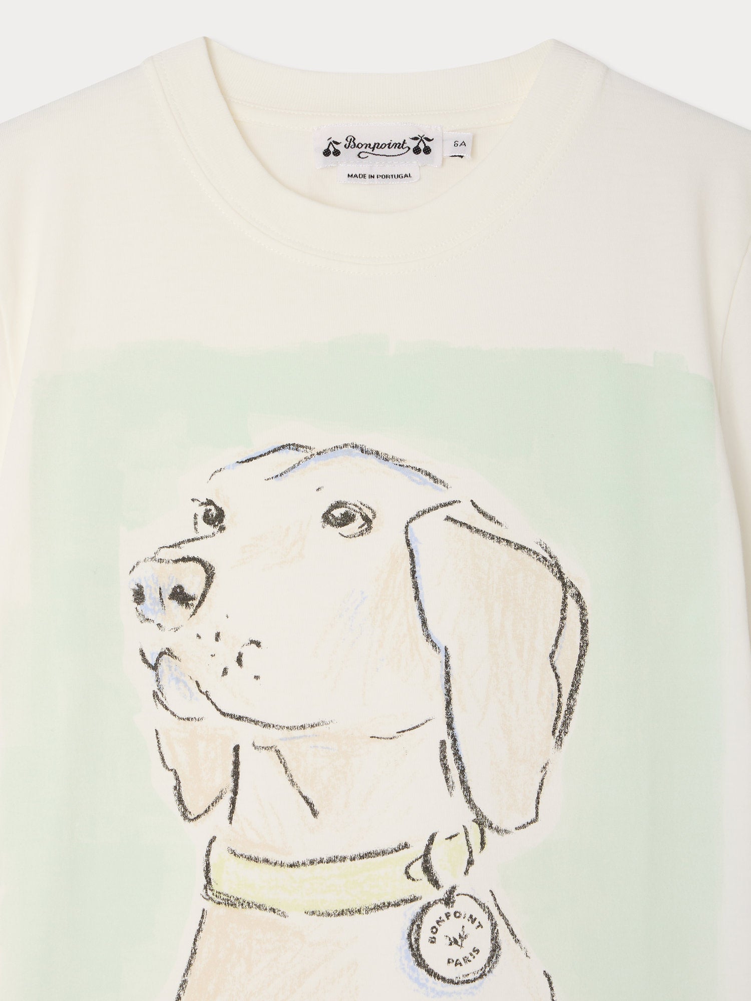 forte-tête printed t-shirt in organic cotton