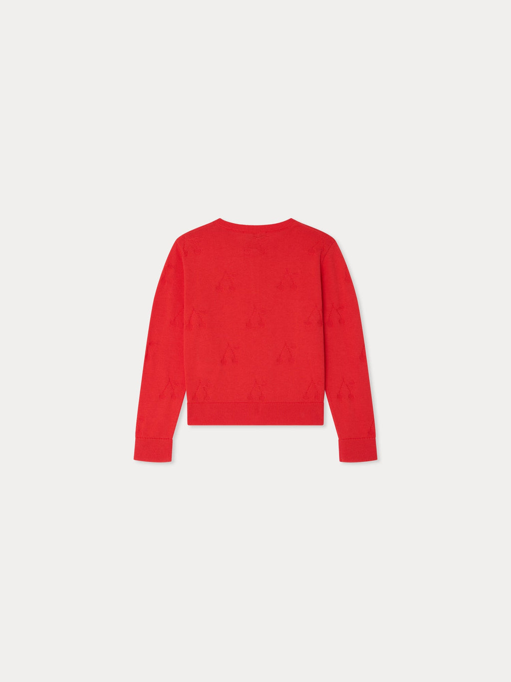 cardigan en coton biologique avec une jolie maille cerise