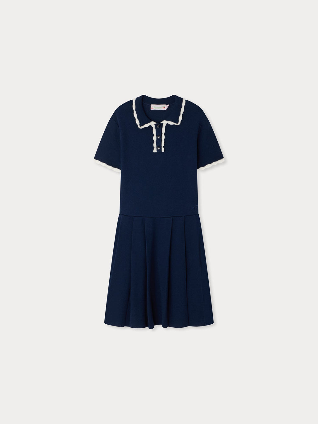 pleated dress in organic cotton