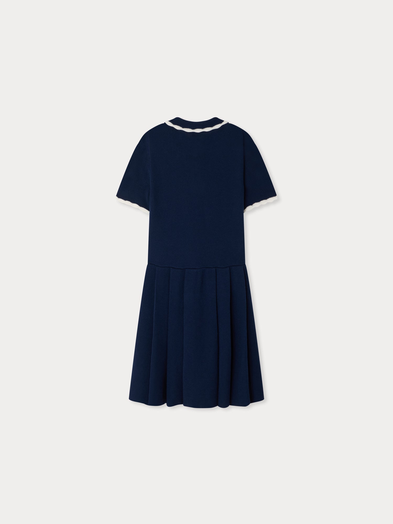 pleated dress in organic cotton