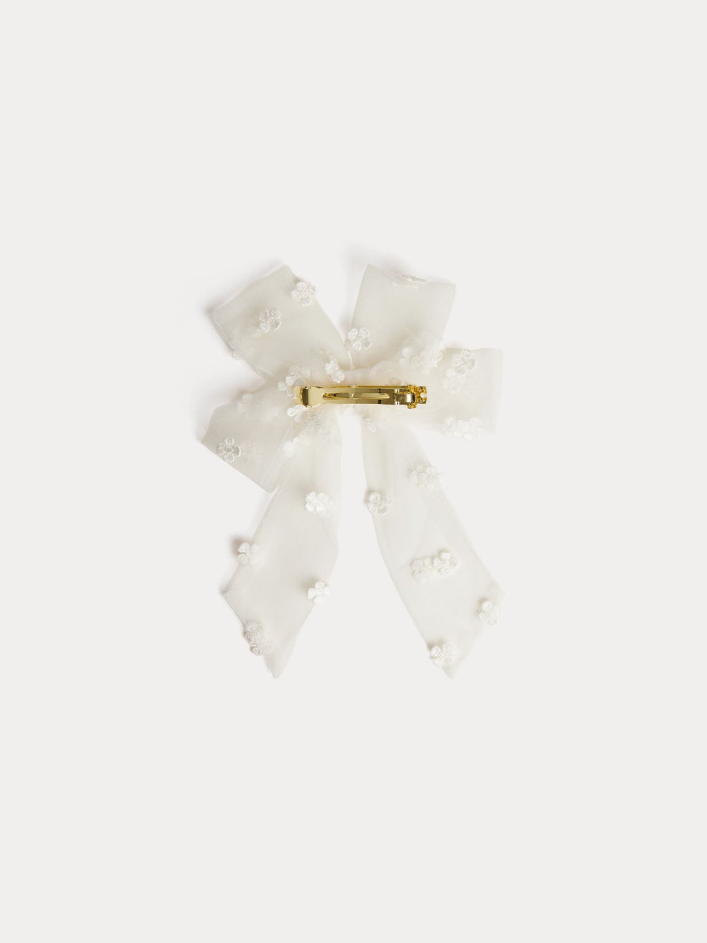 barrette in embroidered tulle