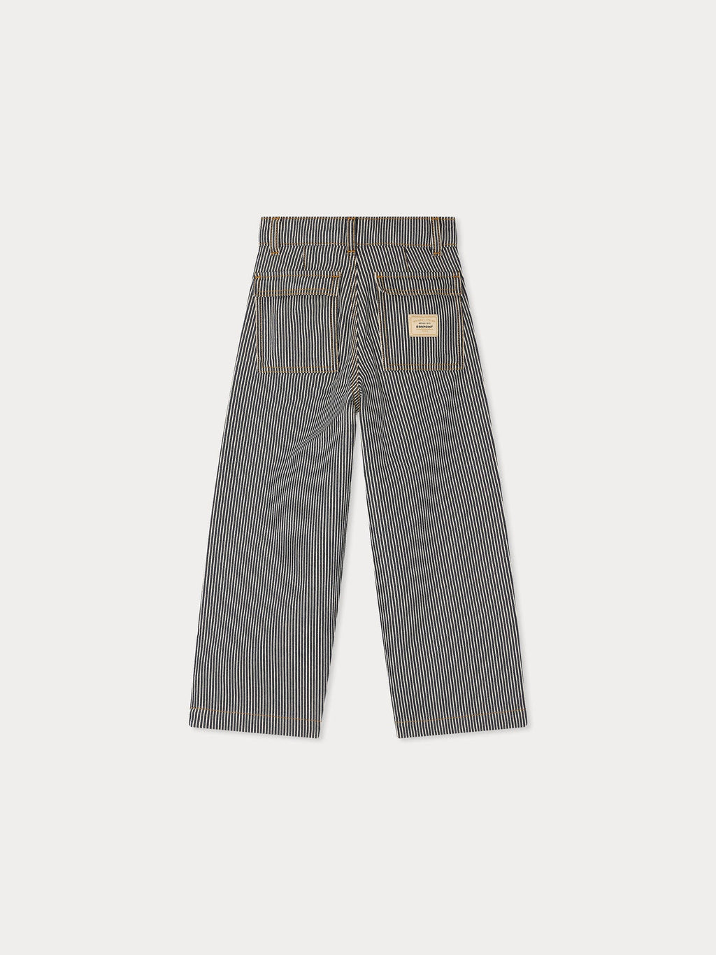 pantalon en jean rayé en coton biologique