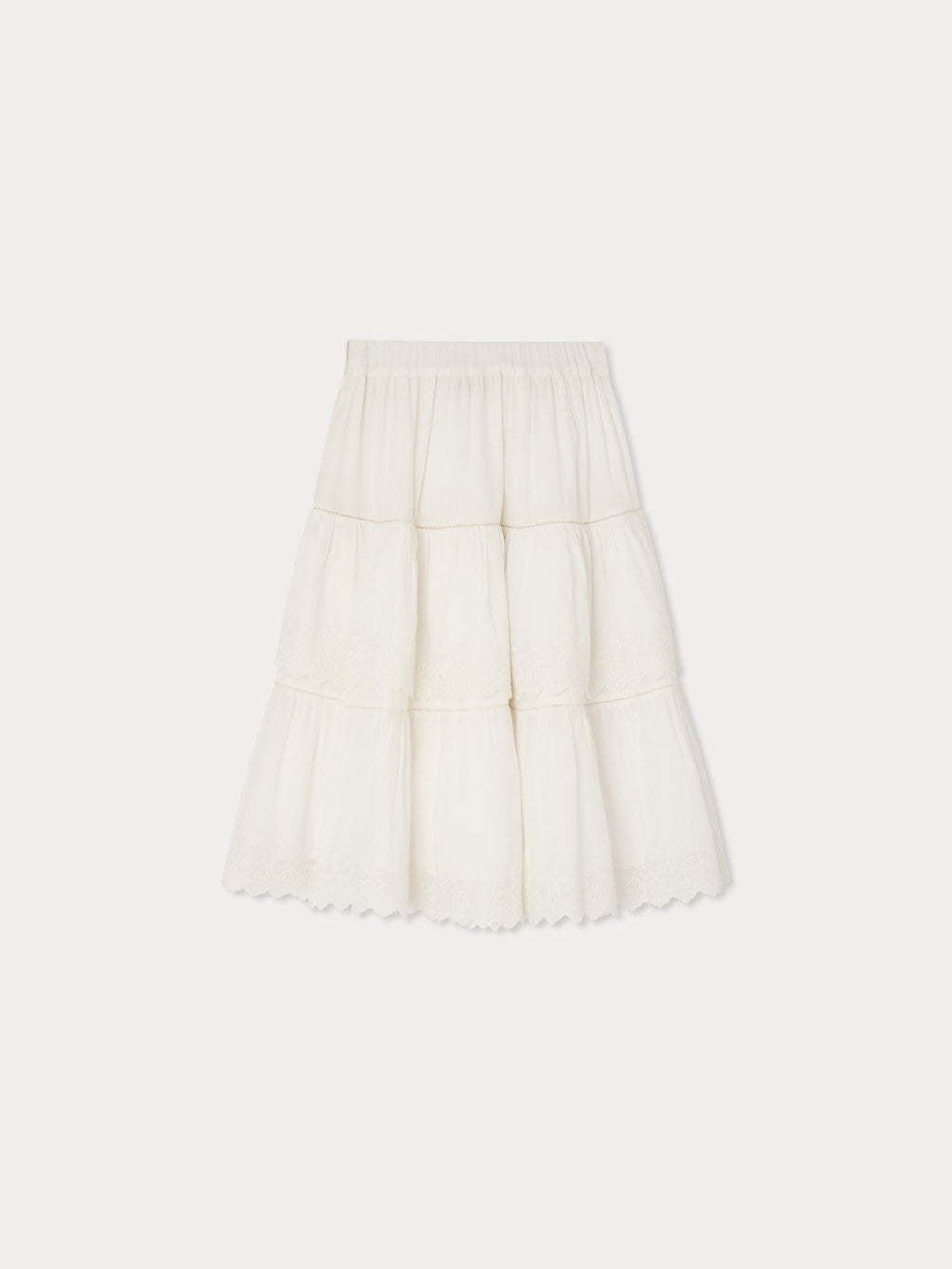 jupe en broderie anglaise en coton biologique
