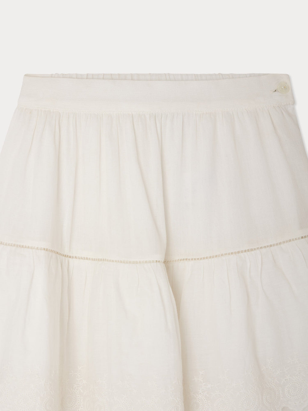 jupe en broderie anglaise en coton biologique