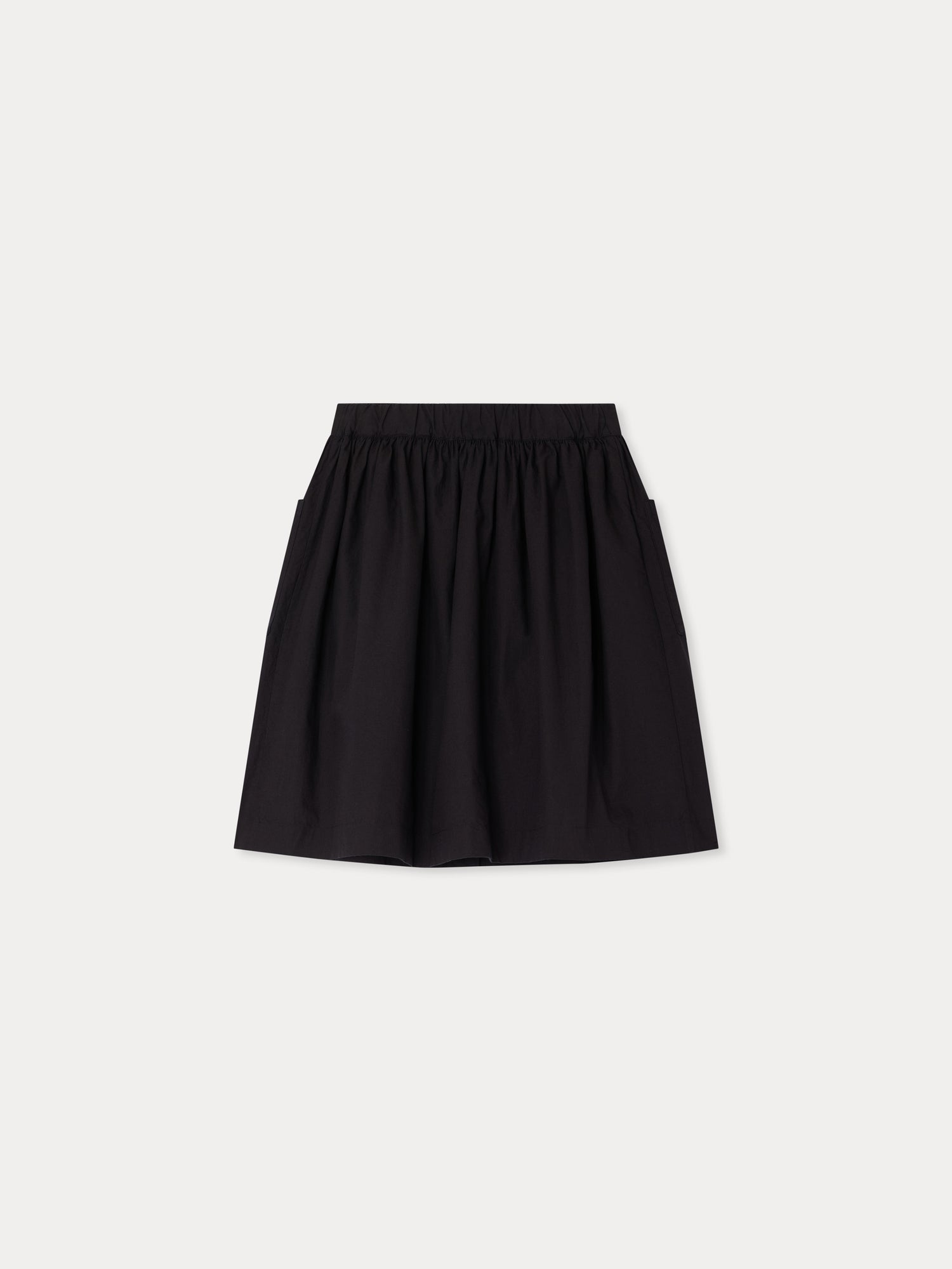 skirt hand-embroidered in organic cotton poplin