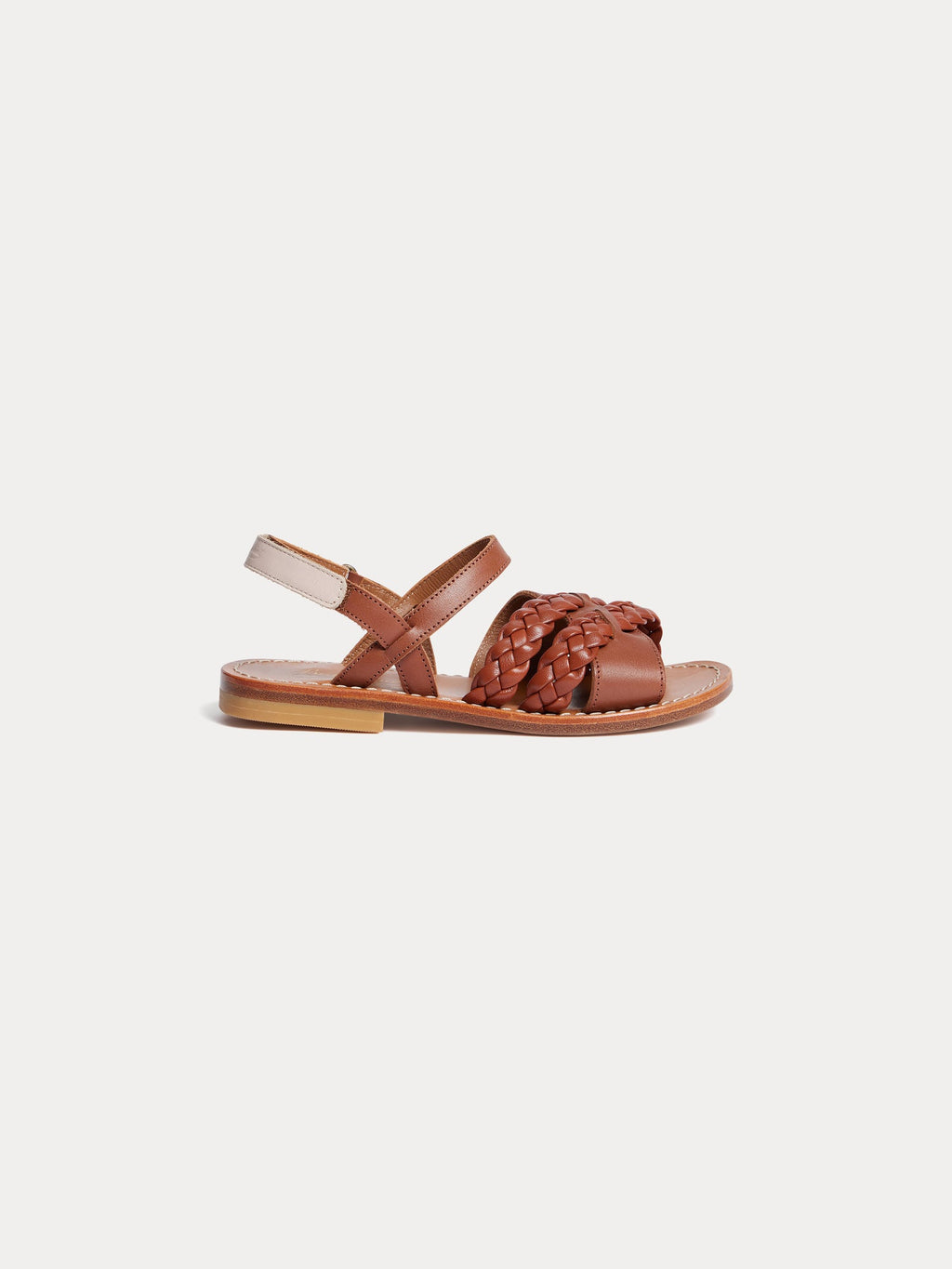 sandales tressées en cuir