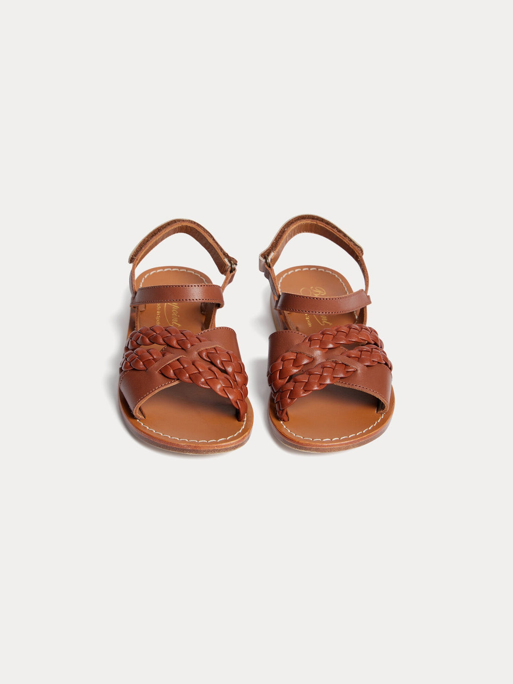 sandales tressées en cuir