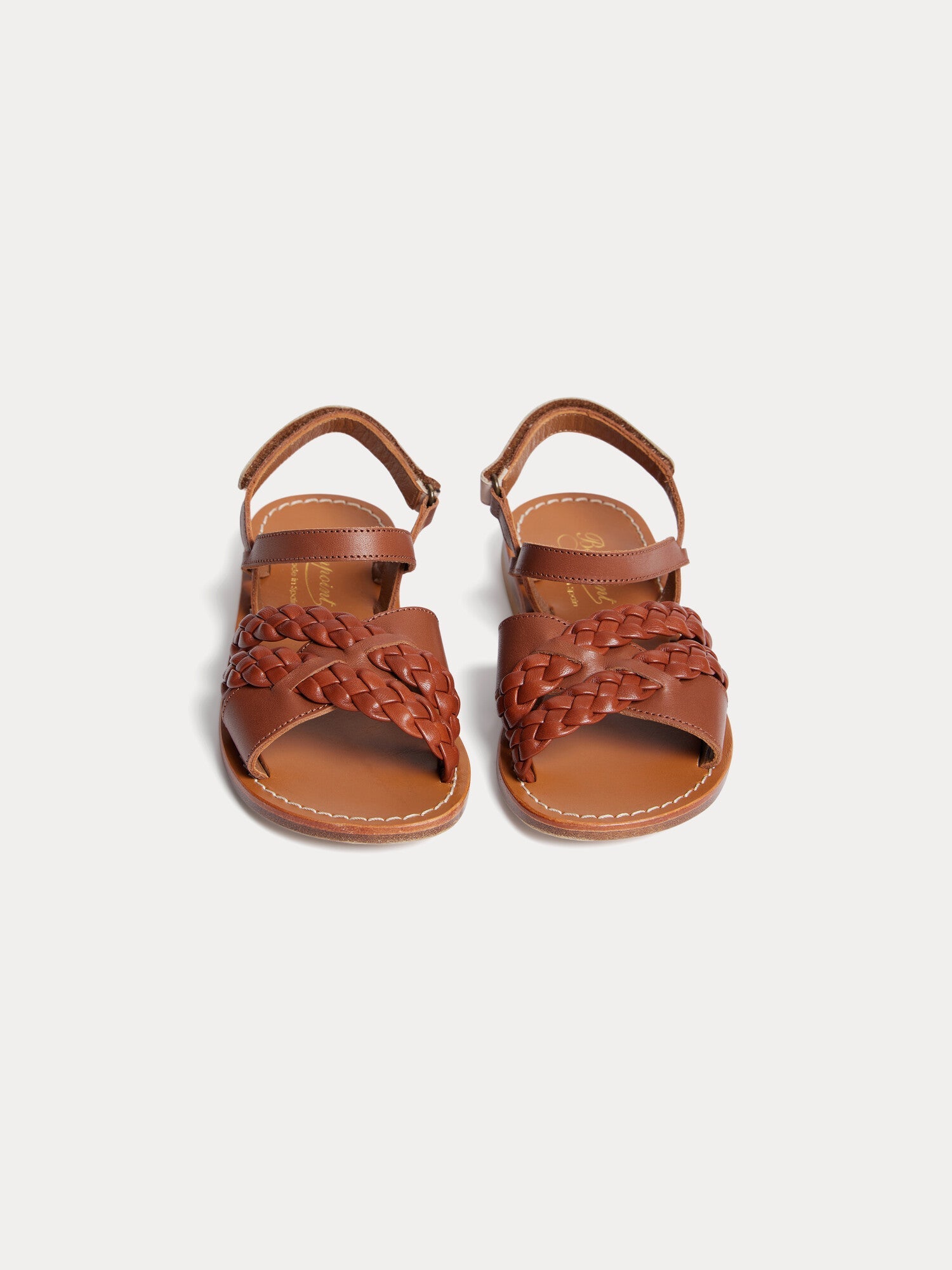 sandales tressées en cuir