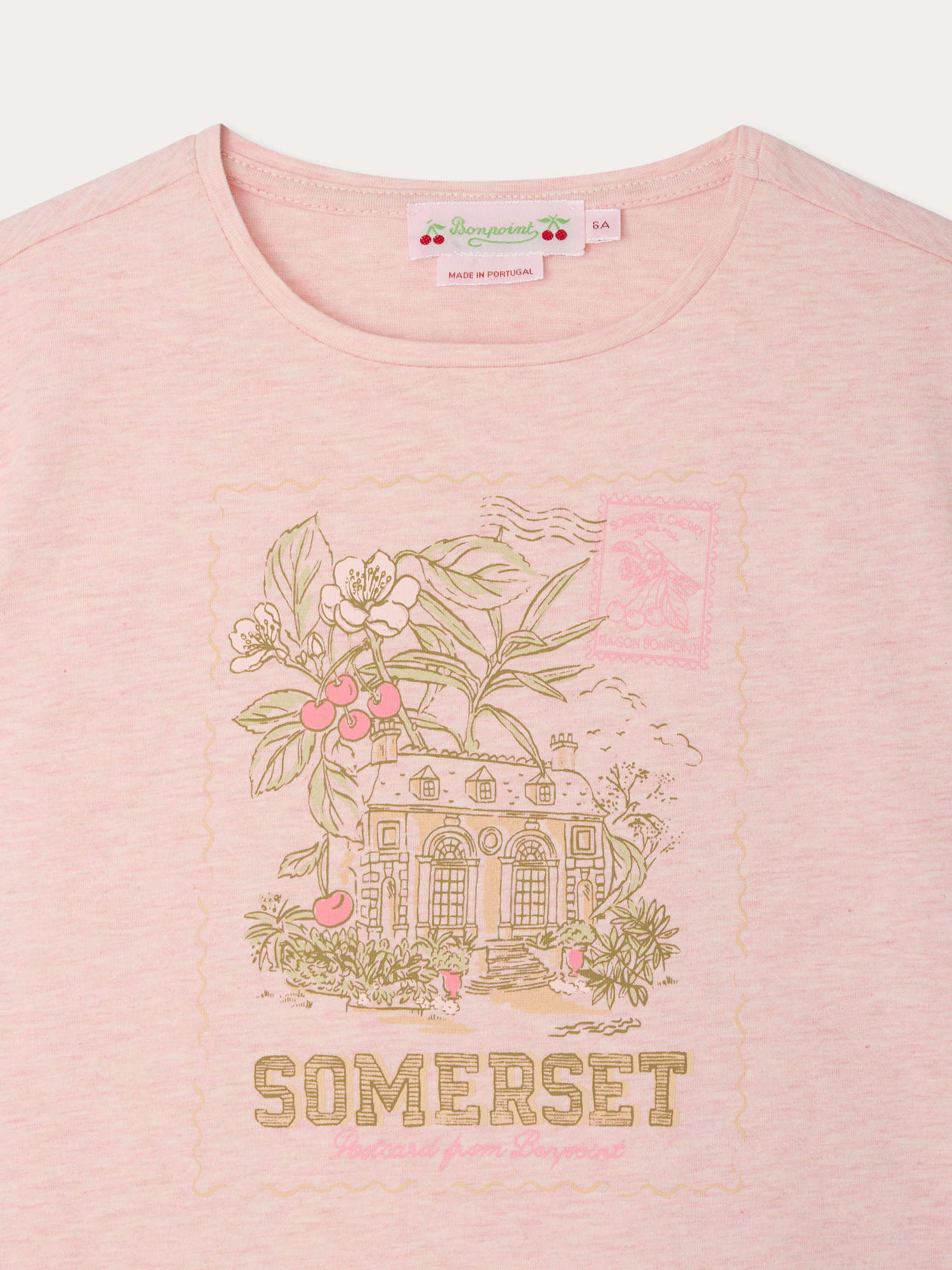 Somerset print t-shirt in organic cotton