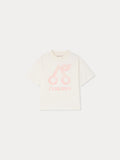 cherry print t-shirt in organic cotton