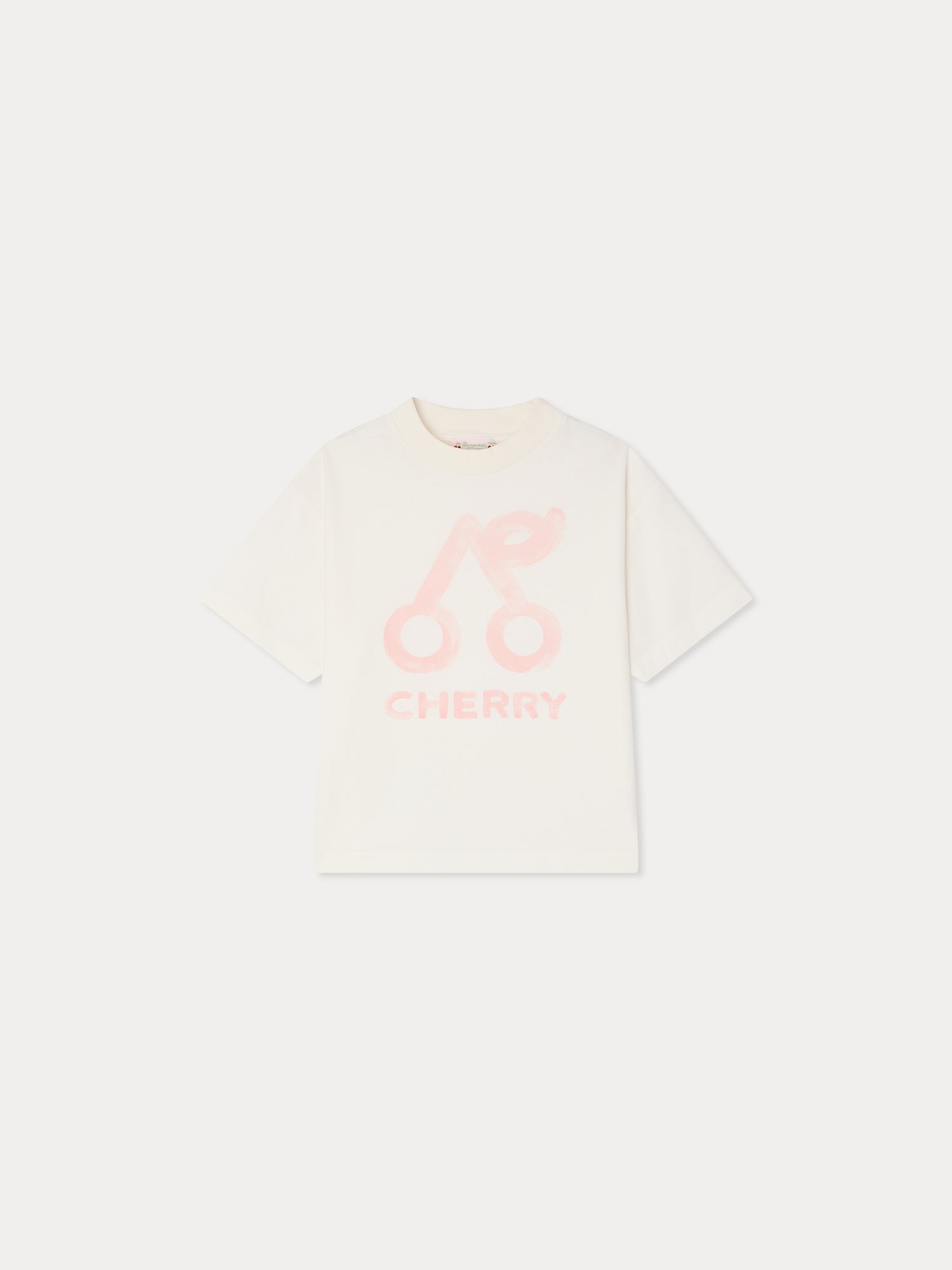 cherry print t-shirt in organic cotton