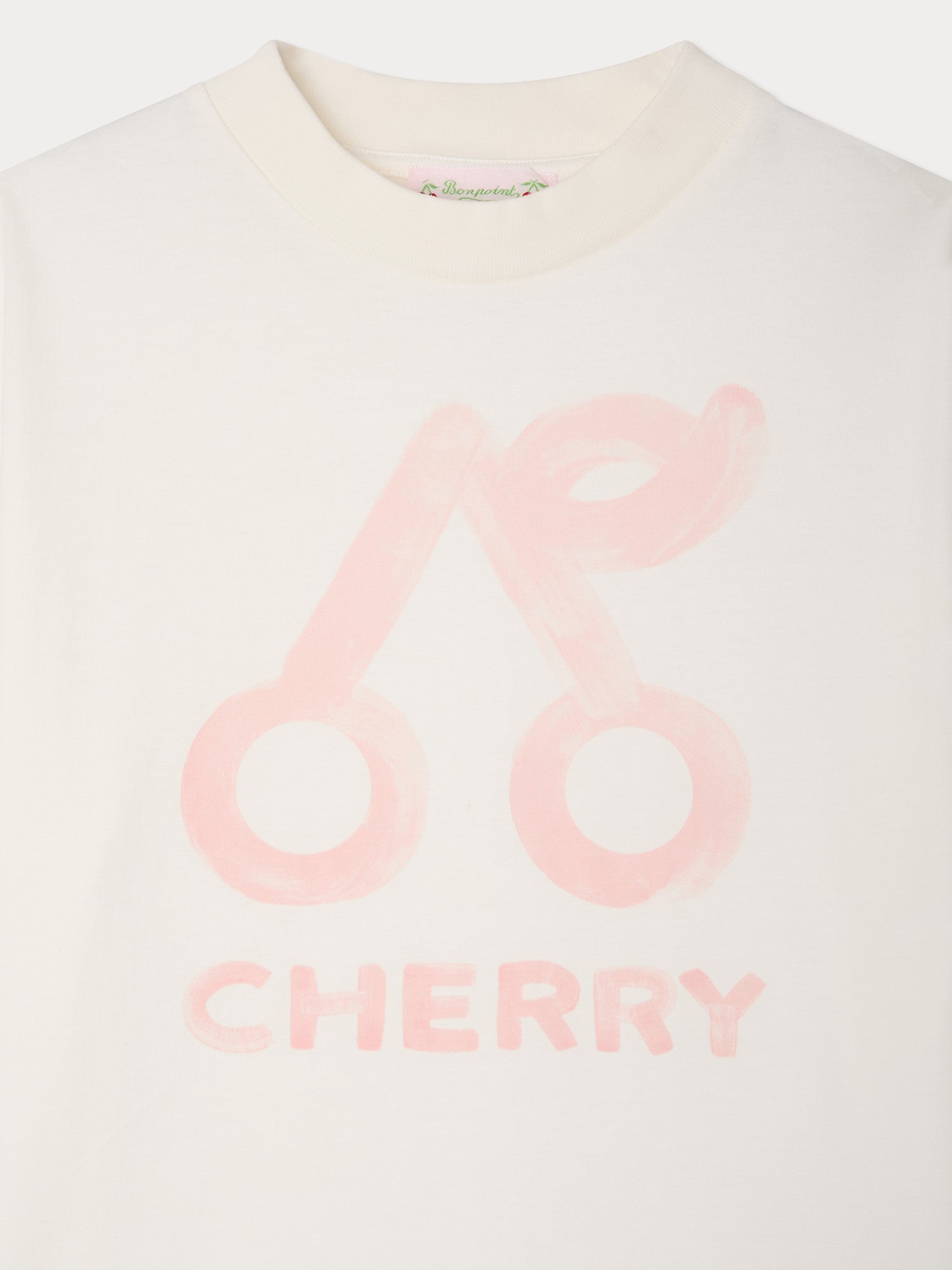 cherry print t-shirt in organic cotton