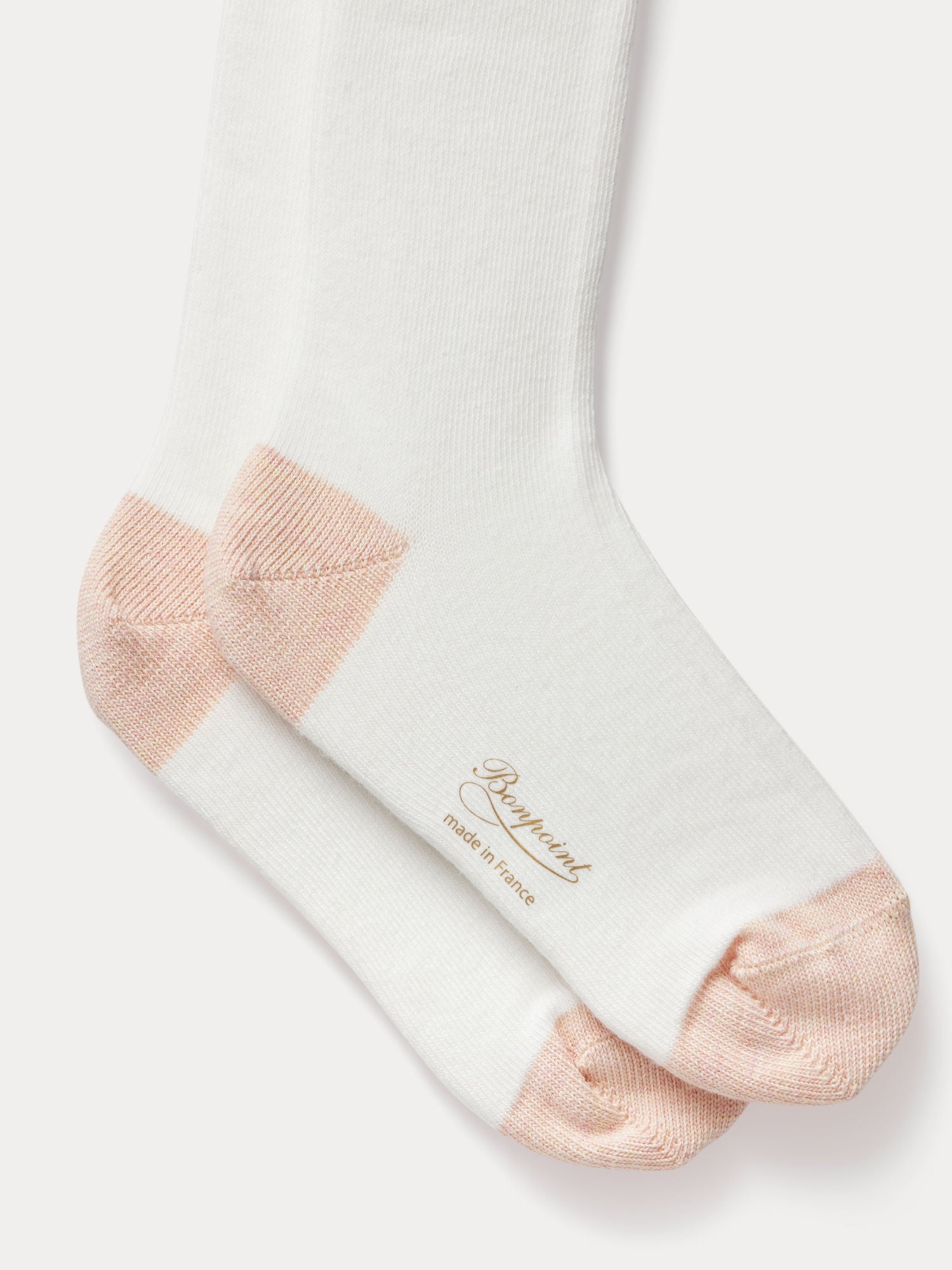 chaussettes blanc lait avec cerise