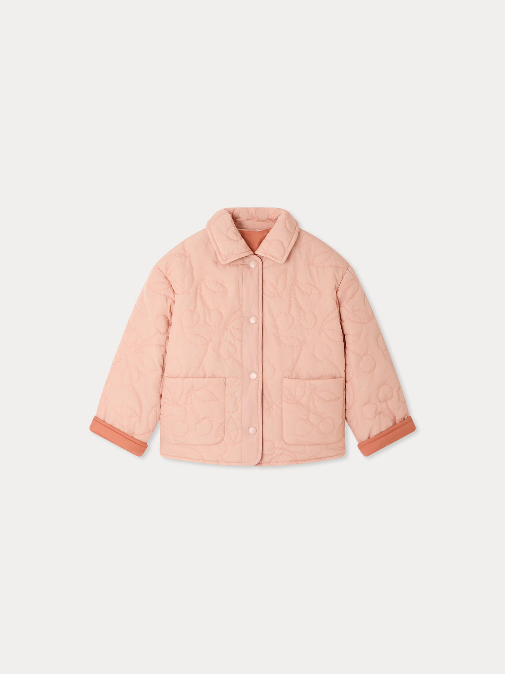 veste réversible et matelassée couleur cerise