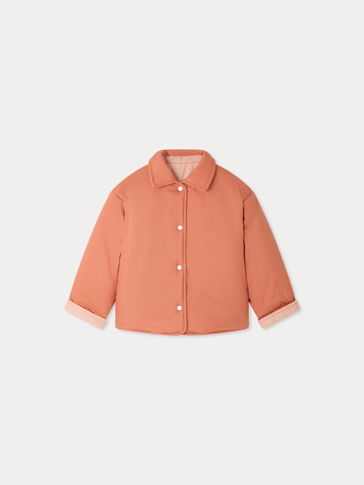 veste réversible et matelassée couleur cerise