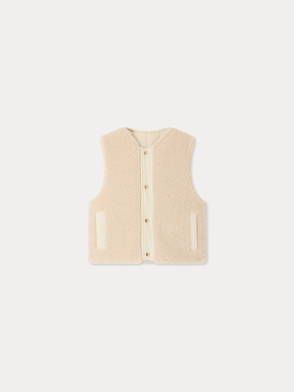 veste sans manches réversible en fausse fourrure