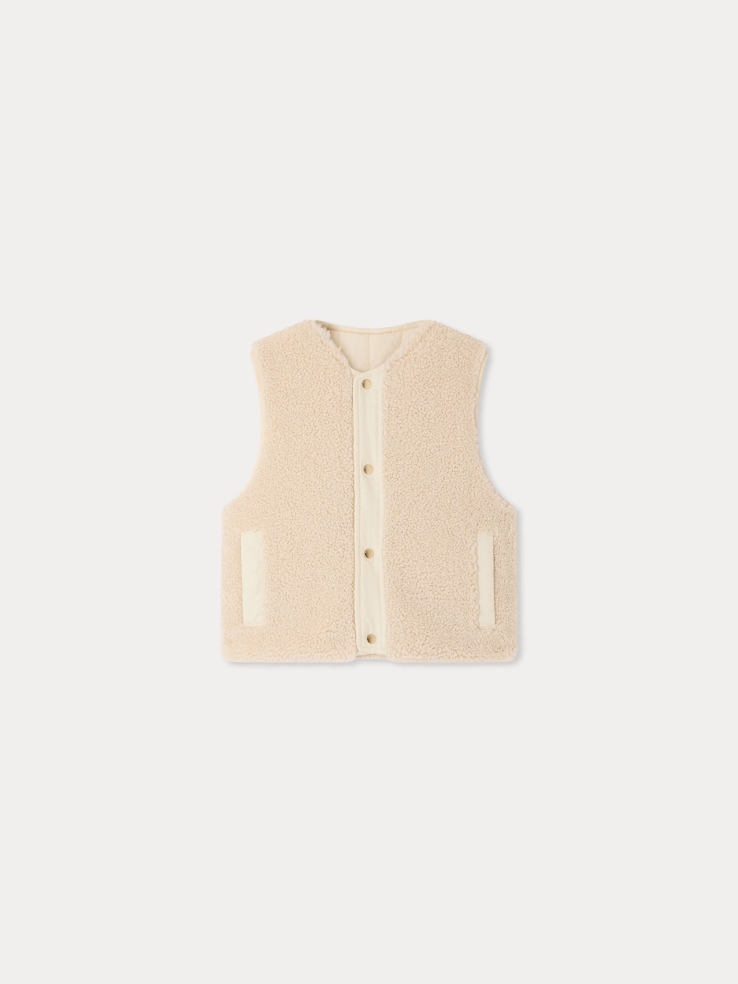 veste sans manches réversible en fausse fourrure