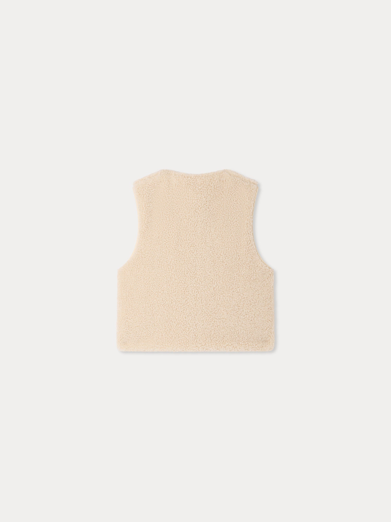 veste sans manches réversible en fausse fourrure
