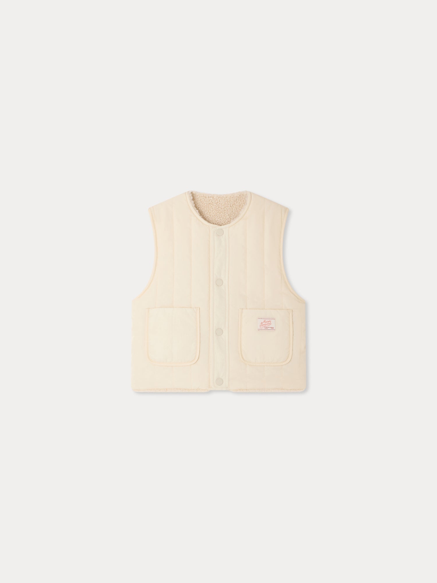 veste sans manches réversible en fausse fourrure