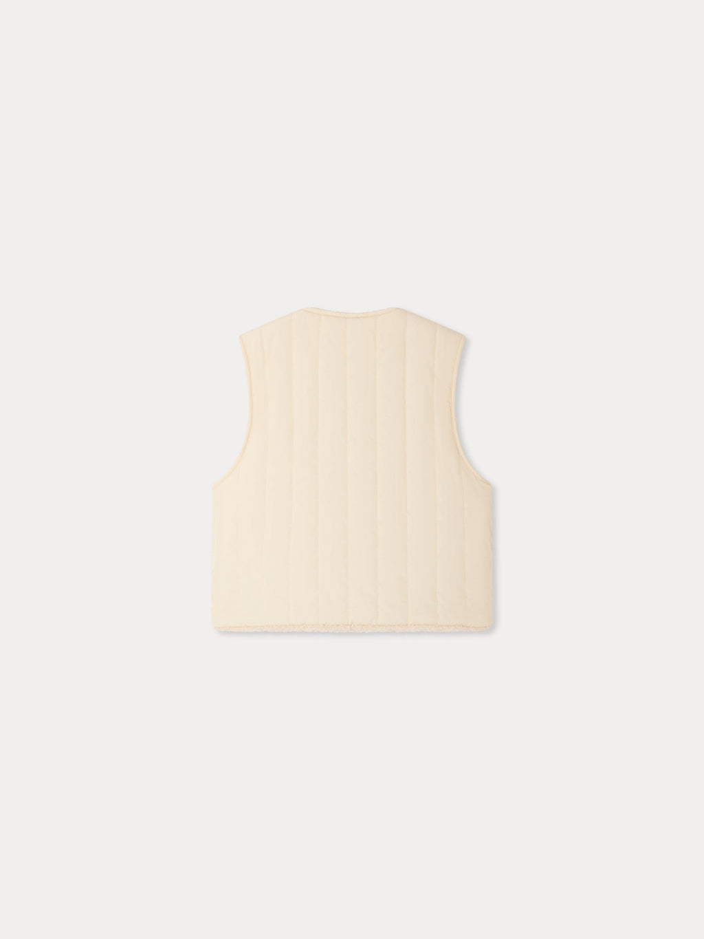 veste sans manches réversible en fausse fourrure